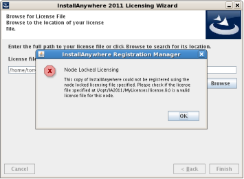 InstallAnywhere Registration Manager Error